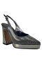 1280 25Ya Women's Evening Dress Shoes Platinum