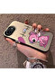 iPhone 16E Compatible Stitch Couple Pattern Case Silicone Edge Hard Back Anti-Fall - 3