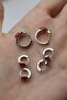 Vip Steel Ladybug, Heart and Strawberry Model 6-Piece Hoop Earrings - 4