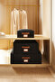 3-Piece Black Jute Under-Bed Suitcase Organizer Supported Box Storage 31X38X12 + 45X55X18 + 55X70X18 - 2