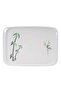 Bamboo Tree Print Rectangle Tray, 45 x 32 cm, Green & White