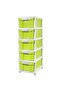 5 Tier Plastic Drawer with Wheel 2525 - 8