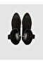 Suede Leather Black Zippered Heeled Women's Western Boots - 4