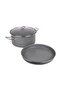Aluminium Non-Stick Granite Coated Maqluba Cooking Pot Set, 3 pcs, Assorted
