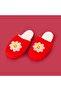 Soft Floral Slippers - Red - Size 37 - 2