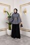 Women's Winter Trend Belted Smoked Cashmere Short Coat - 3