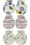 3 Pack Baby Anti-Scratch Mittens, Soft Fabric Newborn Gloves for Boys & Girls, Breathable In