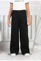 3 Thread Girls' Black Wide-Leg Sweatpants – Elastic Waistband, Comfortable and Relaxed Fit