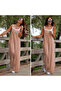 Women's Jumpsuit Dress with Attached Straps - 2