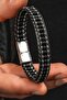 Men Women Jasper Leather Cord Natural Stone Bracelet - 2