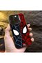iPhone 16 Compatible Silicone Edge Hard Back Anti-Fall Case Spiderman Patterns - 5