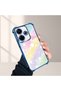 Xiaomi Redmi 13 Compatible Transparent Silicone Flutter Protective Case Rainbow Patterns