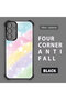 Samsung Galaxy A15 Compatible Transparent Silicone Flutter Protective Case Rainbow Patterns - 2