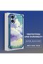 iPhone 16 Compatible Transparent Silicone Flutter Protective Case Colorful Cloud Patterns - 4