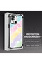 Xiaomi Redmi 10C Compatible Transparent Silicone Flutter Protective Case Rainbow Patterns - 4
