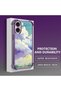 iPhone 16 Compatible Transparent Silicone Flutter Protective Case Colorful Cloud Patterns - 4