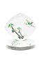 Bamboo Tree Print Square Plate, 17 cm, Green & White - 2