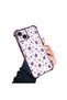 iPhone 15 Plus Compatible Transparent Silicone Flutter Protective Case Strawberry Patterns - 3