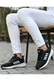 Men's Fuspetli Sports Shoes - Black and White - 4
