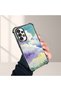 Samsung Galaxy A52/A52S Compatible Transparent Silicone Flutter Protective Case Colorful Cloud Patterns