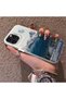 iPhone 15 Pro Max Compatible Silicone Edge Hard Back Anti-Fall Case Mountain Peak Patterns - 4