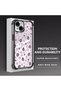 iPhone 15 Compatible Transparent Silicone Flutter Protective Case Strawberry Patterns - 4