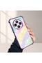 Xiaomi Redmi 14C Compatible Transparent Silicone Flutter Protective Case Rainbow Patterns