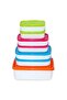 Plastic Food Keeper Set, 7 pcs, Multicolor - 4