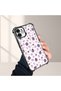 iPhone 12 Compatible Transparent Silicone Flutter Protective Case Strawberry Patterns - 4