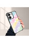 Xiaomi Redmi 13C Compatible Transparent Silicone Flutter Protective Case Rainbow Patterns