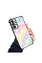 Samsung Galaxy A73 Compatible Transparent Silicone Flutter Protective Case Rainbow Patterns - 3