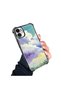 iPhone 11 Compatible Transparent Silicone Flutter Protective Case Colorful Cloud Patterns - 4