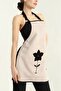 Wellsoft Embroidered Liquid-Proof Kitchen Apron - 50×70 cm - Velvet Texture - Stone - 3