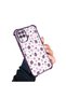 Samsung Galaxy M12/A12 Compatible Transparent Silicone Flutter Protective Case Strawberry Patterns - 2