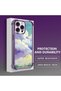 iPhone 15 Pro Max Compatible Transparent Silicone Flutter Protective Case Colorful Cloud Patterns - 5