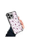 iPhone 15 Pro Max Compatible Transparent Silicone Flutter Protective Case Strawberry Patterns - 3