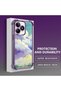 Realme C53 Compatible Transparent Silicone Flutter Protective Case Colorful Cloud Patterns - 4