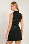 Women's Degaje Collar Sleeveless Blouse - Black - 5