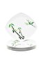 Bamboo Tree Print Square Plate, 27 cm, Green & White - 3