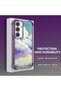 Samsung Galaxy S24 Compatible Transparent Silicone Flutter Protective Case Colorful Cloud Patterns - 4
