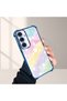 Samsung Galaxy S24 Plus Compatible Transparent Silicone Flutter Protective Case Rainbow Patterns