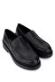 Men's Genuine Leather Black Floater Loafer Shoes - 2