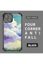 iPhone 14 Compatible Transparent Silicone Flutter Protective Case Colorful Cloud Patterns - 2