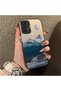 Samsung Galaxy A13 Compatible Silicone Edge Hard Back Anti-Fall Case Mountain Peak Patterns