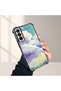 Samsung Galaxy S21 Fe 5g Compatible Transparent Silicone Flutter Protective Case Colorful Cloud Patterns
