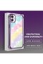 Samsung Galaxy A05 Compatible Transparent Silicone Flutter Protective Case Rainbow Patterns - 4