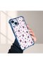 iPhone 15 Plus Compatible Transparent Silicone Flutter Protective Case Strawberry Patterns - 5