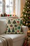 Colorful Christmas Trees Pattern Throw Pillow Cover Double Sided Printed Decorative Pillow Cases - Pl1139