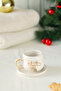 Handmade Ceramic Cup with 24K Gold Decorated with New Year Charm Concept 200ml - 2