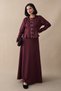 Gold Snap Skirted Burgundy Scuba Suit - 4